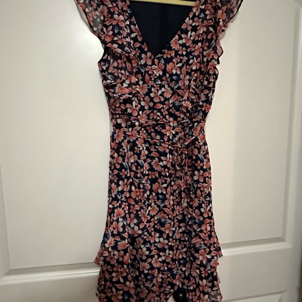 Tommy Hilfiger Navy and Pink Floral Mini Dress